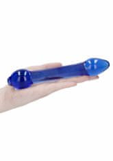 Shots Toys Shots Chrystalino Treasure blue skleněné dildo