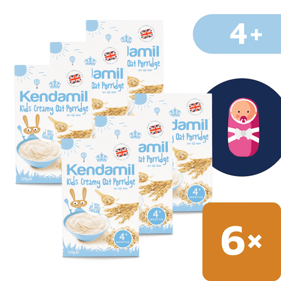 Kendamil 6x Jemná krémová ovesná kaše (125 g)