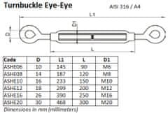 Mastrant  Napínák Oko-Oko: M12 