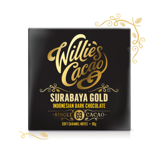 Willies Cacao Čokoláda Indonesian, Surabaya Gold hořká 69%, 50g