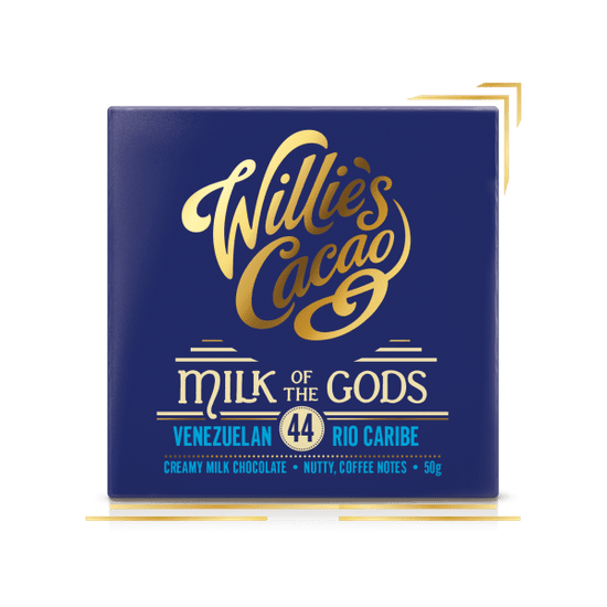 Willies Cacao  Čokoláda mléčná MILK OF THE GODS, Rio Caribe 44%, 50g