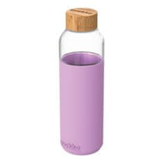 QUOKKA FLOW Skleněná láhev se silikonovým povrchem LILAC, 660ml, 40008