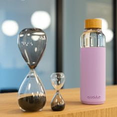 QUOKKA FLOW Skleněná láhev se silikonovým povrchem LILAC, 660ml, 40008