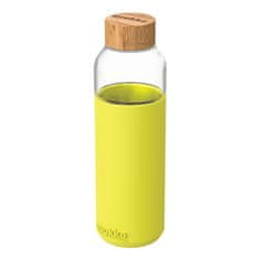 QUOKKA Quokka Flow, Skleněná láhev se silikonovým povrchem NEON GREEN, 660ml, 40009