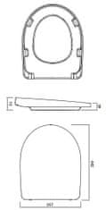 CERSANIT Sedátko moduo duroplast, soft close, antibakteriální, jedno tlačítko easy-off (K98-0184)
