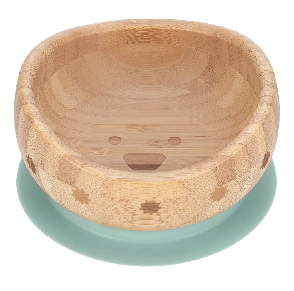 Lässig Bowl Bamboo/Wood Little Chums dog with suction pad/silicone 1310049524