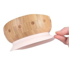 Lässig Bowl Bamboo/Wood Little Chums mouse with suction pad/silicone 1310049725