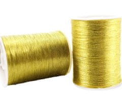 Kraftika Špulka zlaté struny, elastická šňůrka, perleťové