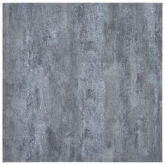 Vidaxl Samolepicí podlahové desky 5,11 m2 PVC šedý mramor