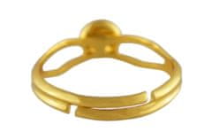 Kraftika Kovový minimalistický prsten s kulatým kabošonem