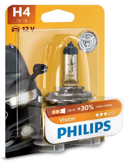 Philips Vision+30% 12342PRB1 H4 P43t-38 12V 60/55W blistr 1ks