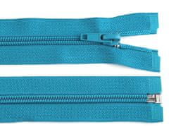 Kraftika 1ks cyan blue spirálový zip šíře 5mm délka 30cm bundový