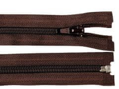 Kraftika 1ks chocolate brown spirálový zip šíře 5mm délka 30cm