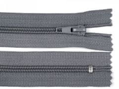 Kraftika 1ks steel gray spirálový zip šíře 5mm délka 18cm pol