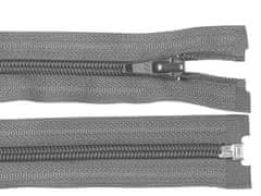 Kraftika 1ks steel gray spirálový zip šíře 5mm délka 60cm bundový