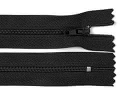 Kraftika 1ks black spirálový zip šíře 3mm délka 18cm pinlock