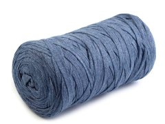 Kraftika 1ks (761) modrošedá sv. špagety ploché ribbon 250g yarnart,