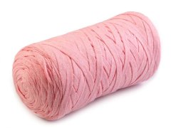 Kraftika 1ks (762) růžová sv. špagety ploché ribbon 250g yarnart