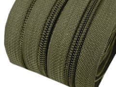 Kraftika 5m olive night zip spirálový 5mm metráž pro jezdce typu