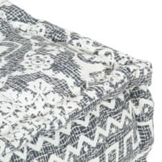 Greatstore Pouf 60 x 70 x 36 cm světle šedý textil