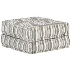 Greatstore Pouf 60 x 70 x 36 cm šedý pruhovaný textil