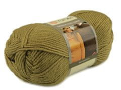 Kraftika 1ks (771) zelená khaki pletací příze merino exclusive 100g