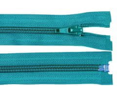 Kraftika 1ks cyan blue spirálový zip šíře 5mm délka 55cm bundový