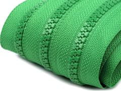 Kraftika 10m classic green zip kostěný 5mm metráž, zipy v metráži