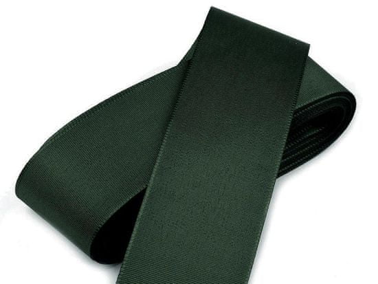 Kraftika 10m zelená khaki stuha taftová šíře 52mm