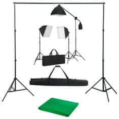 Greatstore Fotostudio set se softboxy a fotopozadím