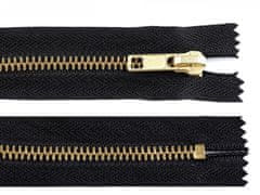 Kraftika 1ks black kovový / mosazný zip šíře 6mm délka 12cm