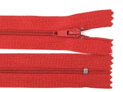 Kraftika 1ks poppy red spirálový zip šíře 3mm délka 35cm pinlock