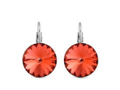 Kraftika 1pár 13 (542 padparadscha) poppy red náušnice se swarovski