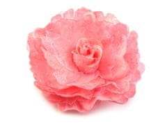 Kraftika 1ks růžová střední brož / ozdoba růže 8cm, textilní brože
