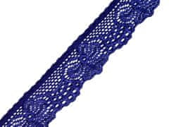 Kraftika 13.5m patriot blue elastická krajka šíře 30mm