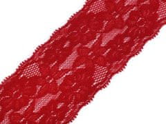 Kraftika 13.5m fiery red elastická krajka / vsadka šíře 60mm