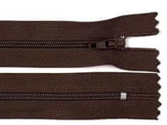 Kraftika 1ks chocolate brown spirálový zip šíře 3mm délka 20cm