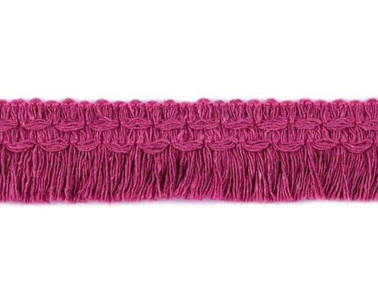 Kraftika 9m pink bavlněné třásně šíře 25mm, střapce
