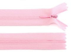 Kraftika 1ks gossamer pink spirálový zip skrytý šíře 3mm délka 55cm
