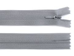 Kraftika 1ks steel gray spirálový zip skrytý šíře 3mm délka 35cm