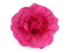 Kraftika 1ks pink brož / ozdoba růže 10cm, textilní brože, bižuterie