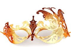 Kraftika 1ks zlatá tmavá karnevalová maska - škraboška