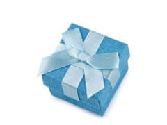 Kraftika 1ks 5 modrá azurová krabička na šperky 5x5cm
