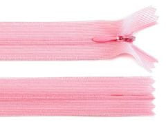 Kraftika 1ks 134gossamer pink spirálový zip skrytý šíře 3mm délka 40