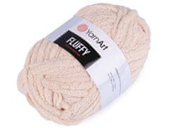 Kraftika 1ks (721) béžová sv. pletací žinylková příze fluffy 150g