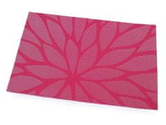 Kraftika 2ks pink prostírání květ 30x45cm, a podtácky
