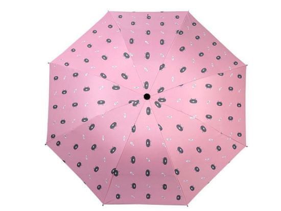 Kraftika 1ks růžová sv. dámský / dívčí skládací deštník kočka