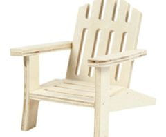 Kraftika Dřevěná zahradní židle 7,4x10x8cm, miniatury, floristika