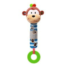 BabyOno Plyšová pískací hračka s kousátkem opička George