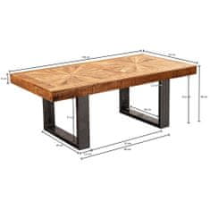 Bruxxi Konferenční stolek Timo, 105 cm, masivní dřevo